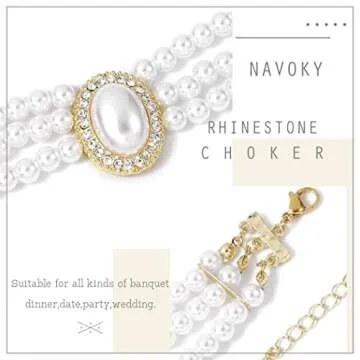 Stunning Navoky Rhinestone Choker Necklace For Women