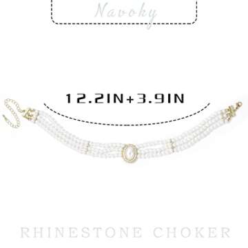 Stunning Navoky Rhinestone Choker Necklace For Women