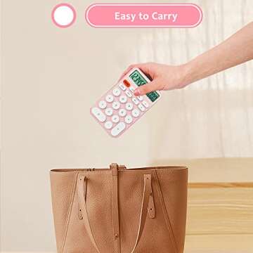 VEWINGL Standard Calculator 12 Digit,Desktop Large Display and Buttons,Calculator with Large LCD Display for Office,School, Home & Business Use,Automatic Sleep,with Battery