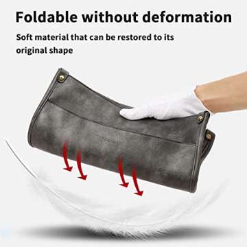 HKCLUF Crossbody Bags for Women Trendy Vegan Leather Hobo Handbags With 2 Adjustable Guitar Strap Crossbody Shoulder Bucket Purse for Women(Gray)