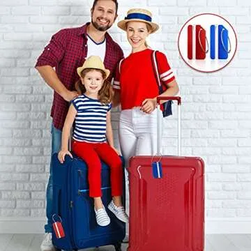 Durable Aluminum Luggage Tags - 12 Vibrant Colors for Easy Identification