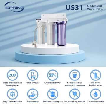 iSpring US31 Under Sink Water Filtration System for Pure Water