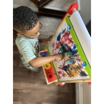 Adjustable Magnetic Kids Art Easel with Paper Roll