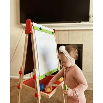 Adjustable Magnetic Kids Art Easel with Paper Roll