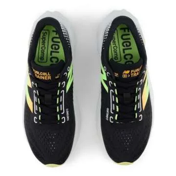 New Balance Men's FuelCell Supercomp Trainer V3 Running Shoe, Black/Phantom/Bleached Lime Glo, 9