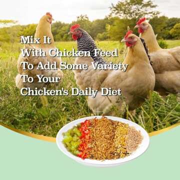 WORMSKING 5LB Dried Black Soldier Fly Larvae, More Calcium Than Dried Mealworms, High Protein Chicken Feed, BSFL, Poultry Treats