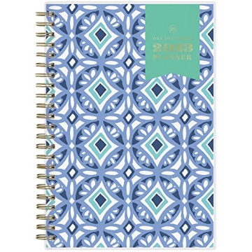 Blue Sky Day Designer for 2023 Weekly and Monthly Planner, Frosted Cover, Wirebound Tile