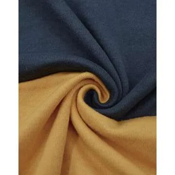 Minclouse Color Block Long Sleeve Choker Tunic