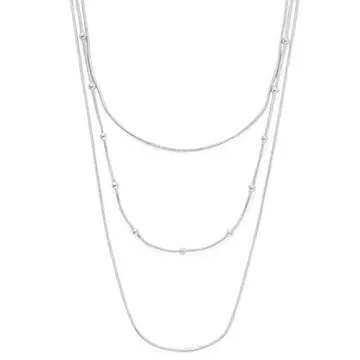 COLORFUL BLING Multilayer Choker Long Chain Tassel Pendant Necklace for Women Beads Necklace Long Ba...