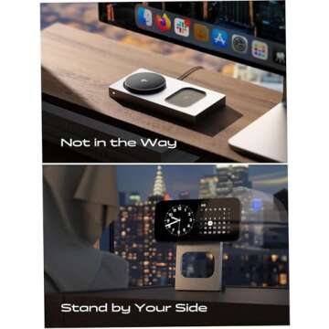 LISEN for iPhone 16 Charging Station Apple, Qi2 Magsafe Charger 3 in 1 15W Fast Charging, Magsafe Ch...