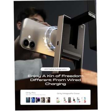 LISEN 3-in-1 Magsafe Charger for iPhone 16, 15W Fast Charge