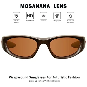Trendy mosanana Y2K Wrap Around Sunglasses for All