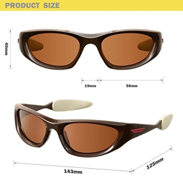 Trendy mosanana Y2K Wrap Around Sunglasses for All