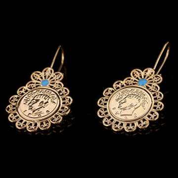 Elegant Iran Coin Gold Earrings for Every Occasion