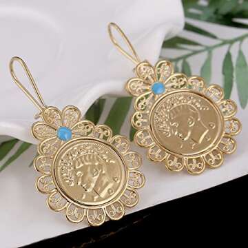Elegant Iran Coin Gold Earrings for Every Occasion