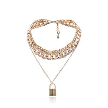 Shiny Hip Hop Rhinestone Chain Necklace Set for All