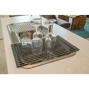 Ahyuan Large Roll Up Dish Drying Rack - Space Saver & Durable