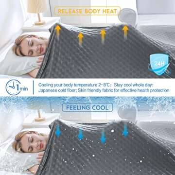 AmyHomie Cooling Blanket for Perfect Sleep Comfort