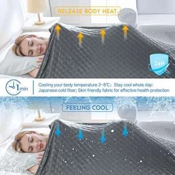 AmyHomie Cooling Blanket for Perfect Sleep Comfort
