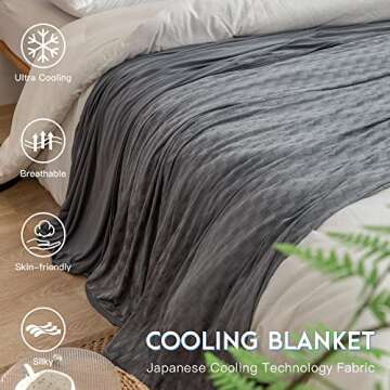 AmyHomie Cooling Blanket for Perfect Sleep Comfort
