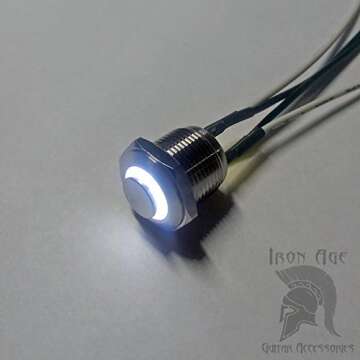 Premium Stainless Steel Guitar Kill Switch with White LED by IRON AGE