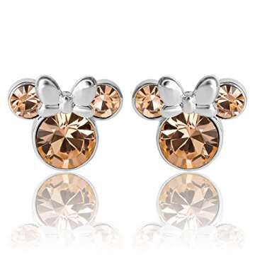 Disney Minnie Mouse June Birthstone Stud Earrings