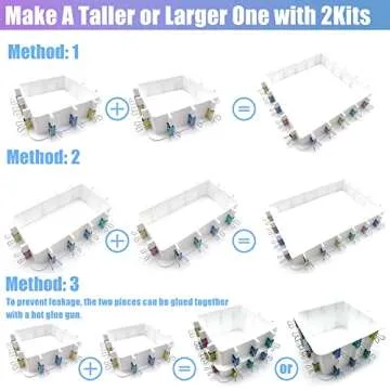 Nomanak 2-Pack Adjustable Mold-Housing for Silicone Molds-Making - Silicone Molds, Mold Making Silicone Rubber, Mold Housing Kit, Housing Frame for DIY Candle Molds, Soap Molds Making, Resin Molds