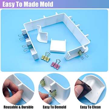 Nomanak 2-Pack Adjustable Mold-Housing for Silicone Molds-Making - Silicone Molds, Mold Making Silicone Rubber, Mold Housing Kit, Housing Frame for DIY Candle Molds, Soap Molds Making, Resin Molds