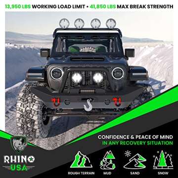 Rhino USA D Ring Shackles - Heavy Duty Towing Solution