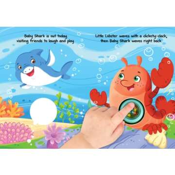 Baby Shark's Big Day - Children's Rattle and Read Interactive Sensory Board Book with Spinning Rattle