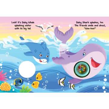 Baby Shark's Big Day - Children's Rattle and Read Interactive Sensory Board Book with Spinning Rattle