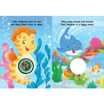 Baby Shark's Big Day - Children's Rattle and Read Interactive Sensory Board Book with Spinning Rattle