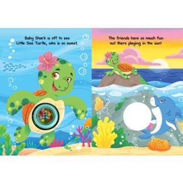 Baby Shark's Big Day - Children's Rattle and Read Interactive Sensory Board Book with Spinning Rattle