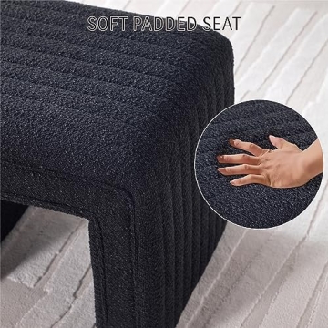 Get Set Style Vanity Stool Comfortable Upholstered Ottoman