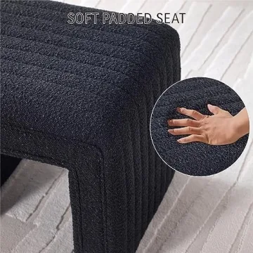 Get Set Style Vanity Stool Comfortable Upholstered Ottoman