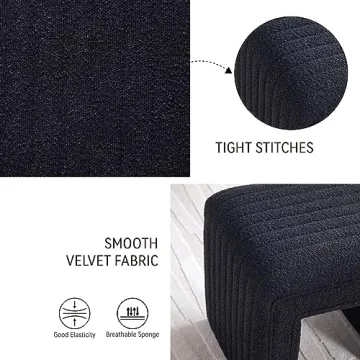Get Set Style Vanity Stool Comfortable Upholstered Ottoman