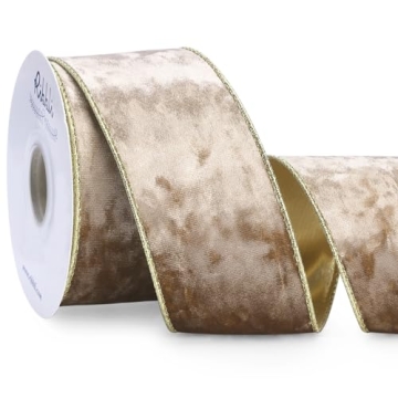 Ribbli Velvet Wired Ribbon - Luxurious for Crafting Decor