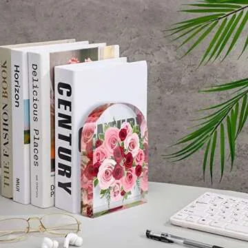 3 Pcs Large Silicone Molds for Resin Activity Hexagon Resin Molds Glossy Deep Square Molds Bookends Resin Mold with 3 Pcs Round Epoxy Resin Molds for Flowers Preservation DIY Making