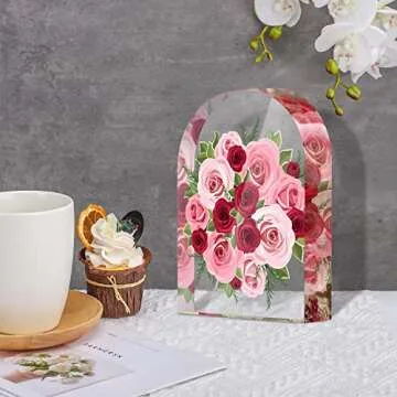 3 Pcs Large Silicone Molds for Resin Activity Hexagon Resin Molds Glossy Deep Square Molds Bookends Resin Mold with 3 Pcs Round Epoxy Resin Molds for Flowers Preservation DIY Making