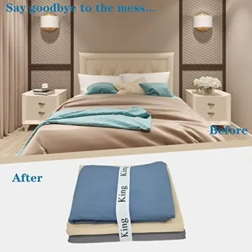 Maletnd Bed Sheet Organizer Bands for Closet Organization