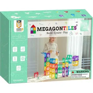 120PCS MEGAGONTILES Premium Magnetic Building Blocks