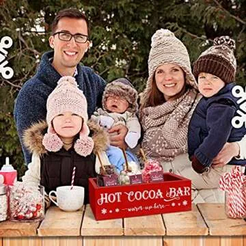 Christmas Hot Cocoa Box for Home Kitchen Holiday Decor