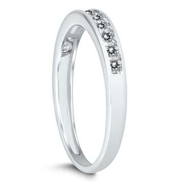 AGS Certified 1/2 Carat TW Diamond Band in White Gold