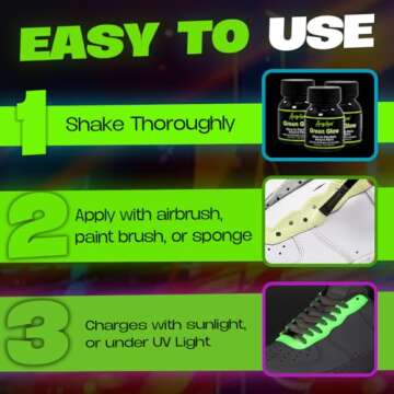 Angelus Neon Green Glow Paint - Brightest Non-Toxic Glow