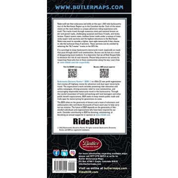 NE Backcountry Discovery Routes Waterproof Map for Adventure