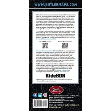 NE Backcountry Discovery Routes Waterproof Map for Adventure