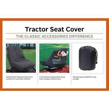 Durable Basics for Tractor Seats 12.5" - 14" High