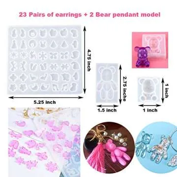 EuTengHao 229Pcs DIY Jewelry Resin Mold Set for Creatives