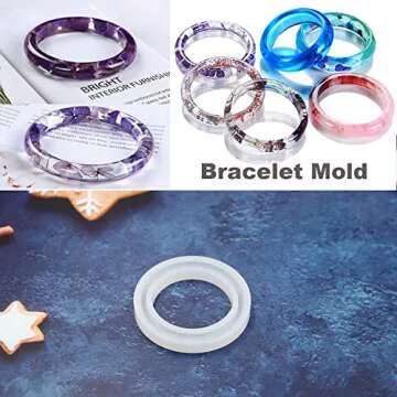 EuTengHao 229Pcs DIY Jewelry Resin Mold Set for Creatives