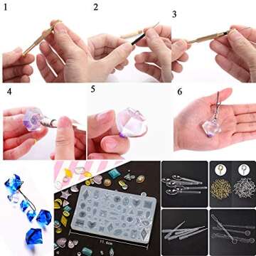EuTengHao 229Pcs DIY Jewelry Resin Mold Set for Creatives